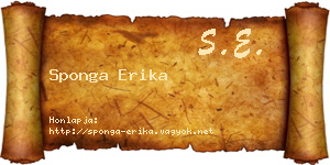 Sponga Erika névjegykártya
