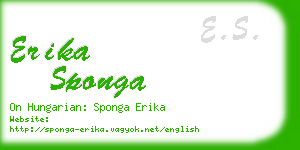 erika sponga business card